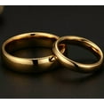 thumbnail image 4 of 4/6mm Tungsten Engagement Band Men Women's 18K Gold Filled Jewelry Couple Rings, 4 of 5