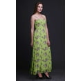 thumbnail image 6 of Bimba Ceanothus & Flowerpecker Bird Print Women Smocked Bodice Beach Sun Dress-Large, 6 of 7