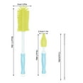 thumbnail image 2 of Breast Pump Cleaning Brush Kit, Bottle Silicone Brush Washer Set for Breast Pumps, 3 in 1 Bottle Nipple Pump Parts Cleaner （Yellow）, 2 of 5