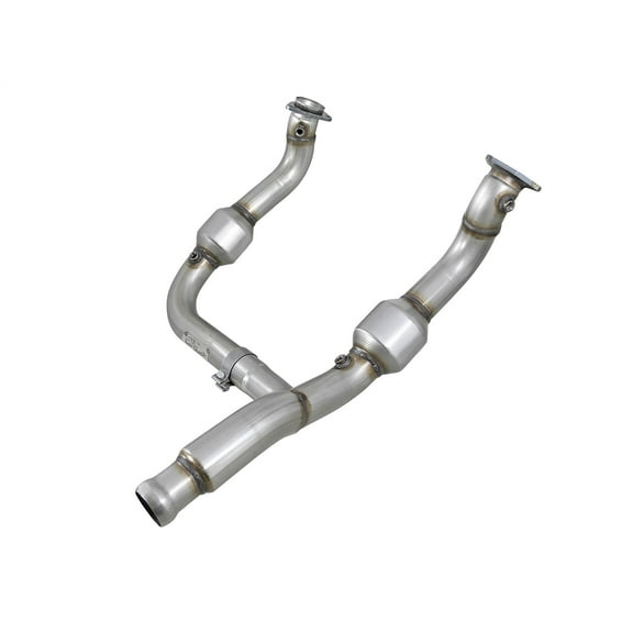 AFE Filters 48-34135-RC Street Series Twisted Steel Y-Pipe Fits select: 2019-2021 CHEVROLET SILVERADO, 2019-2021 GMC SIERRA