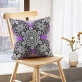 thumbnail image 5 of LALILO Throw Pillow Covers Damask Colorful Floral White Black And Gray Cushion Cover 18" x 18", 2 Pack, 5 of 6