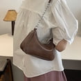 thumbnail image 1 of Women's Soft Leather Commuting Casual Crossbody Shoulder Underarm Bag Chain Small Bag, 1 of 6