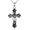 Blessed, variant on Black Cross Blessed Necklace 925 Sterling Silver Cross Flower Pendant Faith Christian Religious Jewelry Gift for Women Men Her