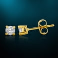 thumbnail image 3 of Natalia Drake 1/4 Cttw Diamond Stud Earrings for Women in Yellow Gold Plated Sterling Silver, 3 of 5