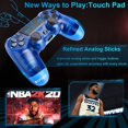 thumbnail image 3 of Controlador de juego compatible con ps4, controlador inalámbrico compatible con la consola PlayStation 4; Control remoto con mango de juego de doble motor (grupo 2, blanco y azul) esquí esquí Gafas de esquí, 3 of 5