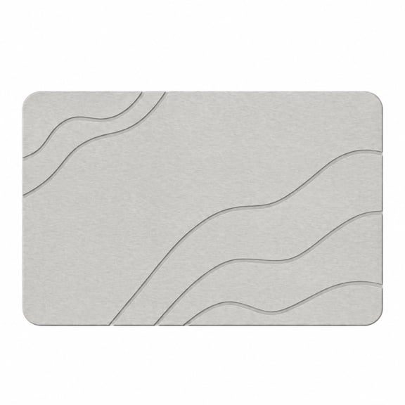 1 Pack Diatomaceous Earth Quick Drying Bath Mat, Non-Slip Textured Stone Mat with Rubber Pad for Home Multi-Use