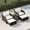 beige, variant on Gaderth Patio Furniture Set, 5-Piece PE Rattan Wicker Outdoor Seating Set with Ottomans and Glass Tabletop, All-Weather Conversation Furniture for Garden Balcony,ship in 2 boxes
