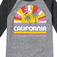 thumbnail image 3 of Instant Message - California Sunset - Toddler & Youth Raglan Graphic T-Shirt, 3 of 6