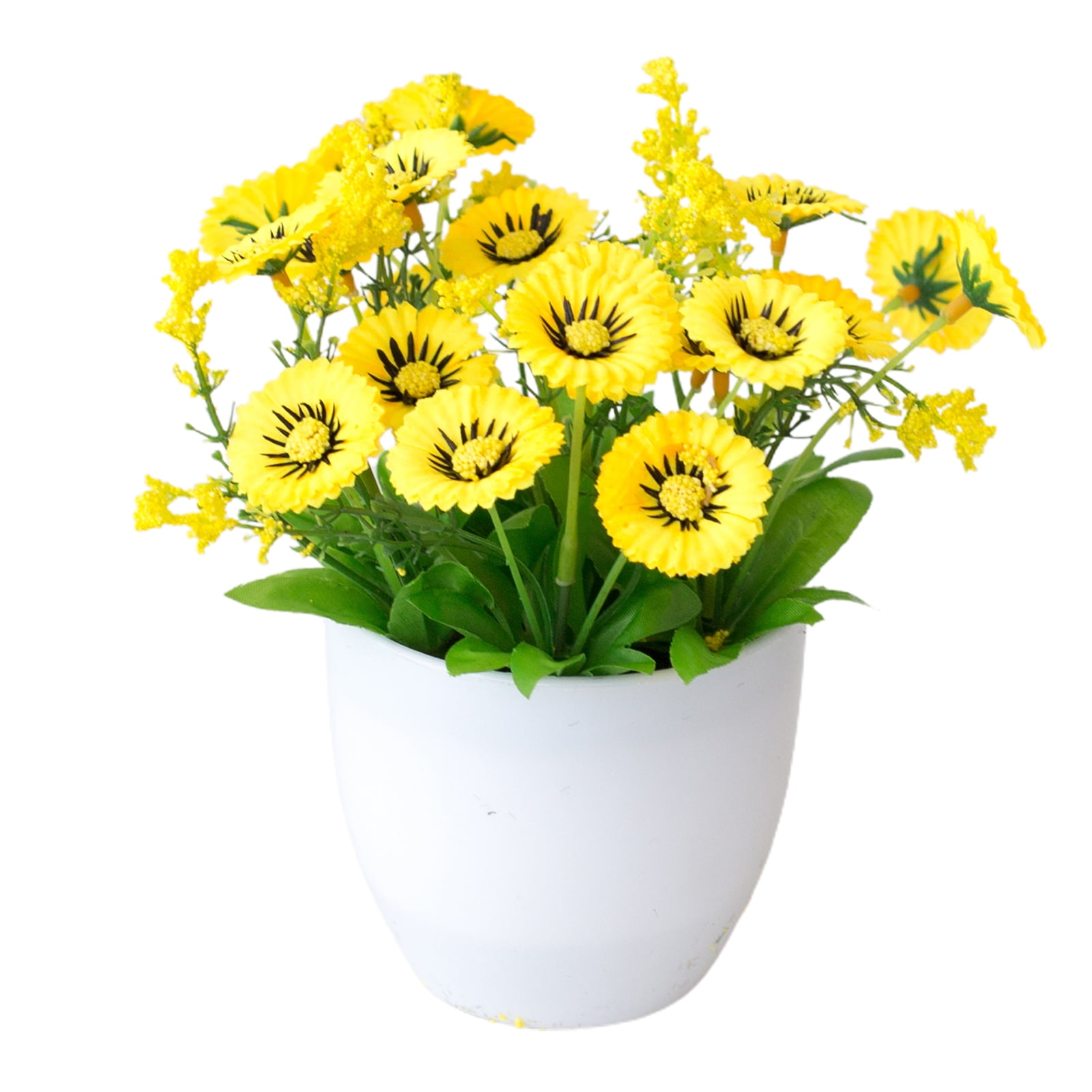 Artificial Flowers Daisies and Wildflower in Color Pots Dwarf