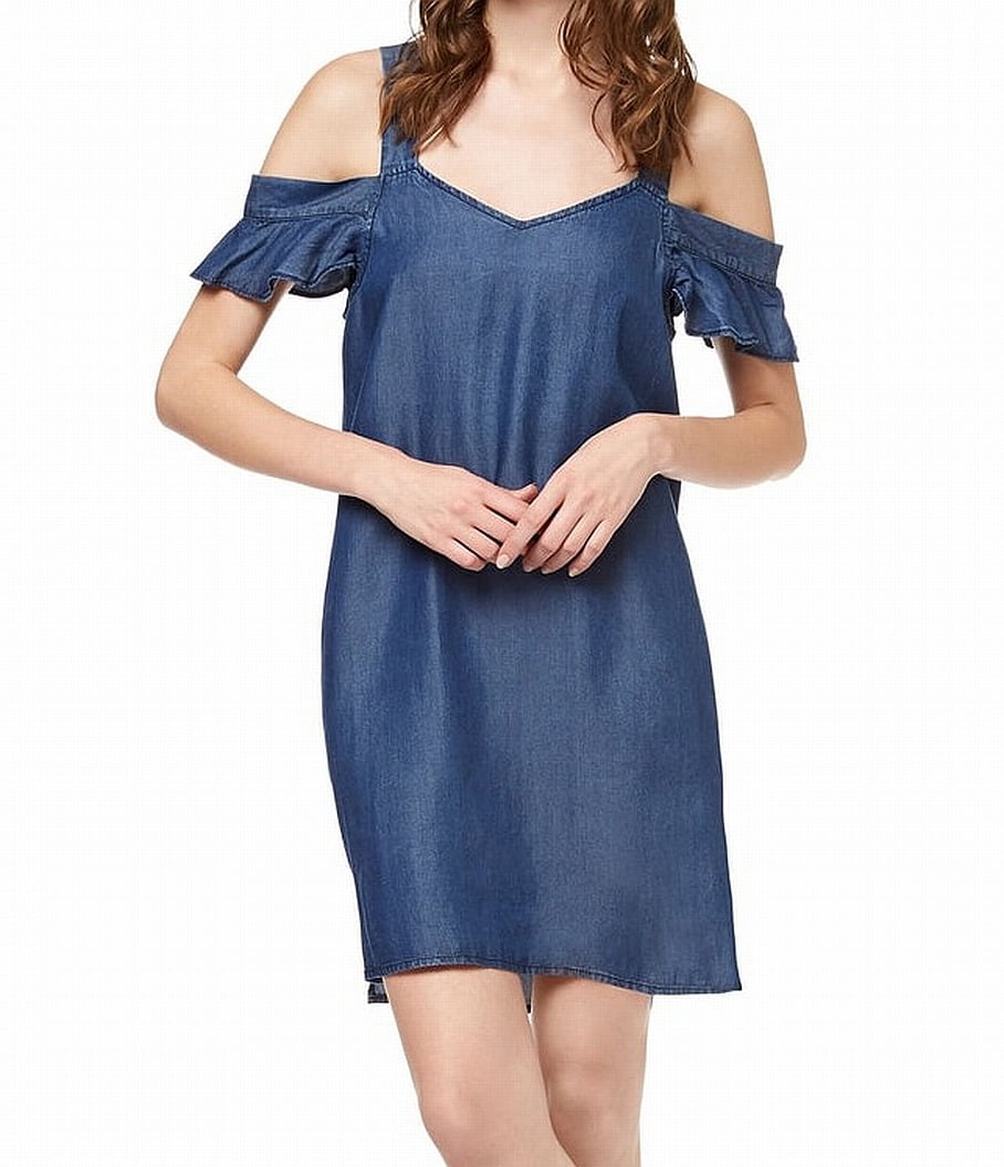 dark blue shift dress