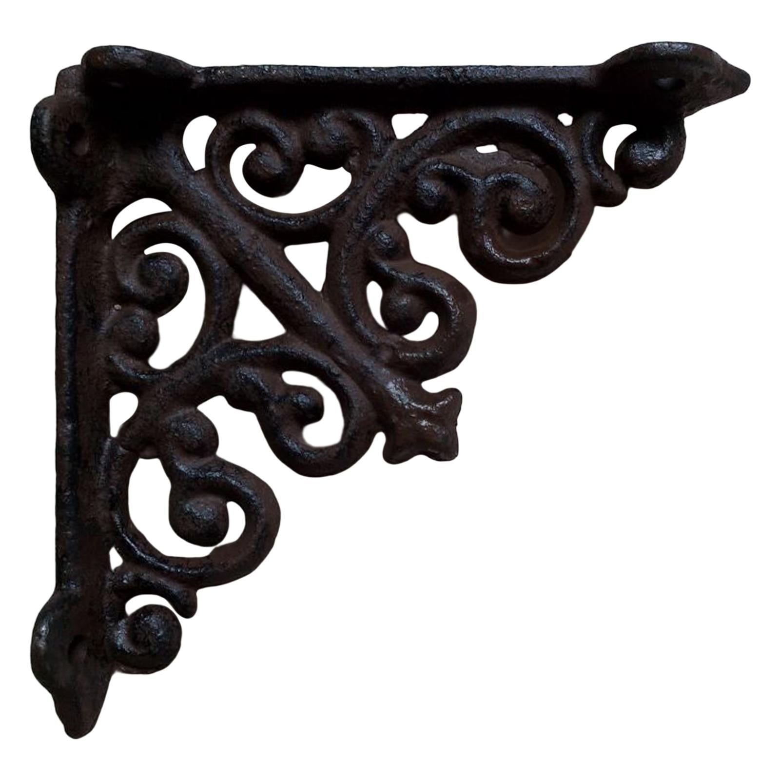 SPRING LIFE Cast Iron Ornate Shelf Bracket 20.5cm x 20.5cm in 3 colours Antique brown 
