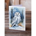thumbnail image 2 of Carolines Treasures DAC7455GCA7P 5 x 7 in. Snowy Owl Greeting Cards - Pack of 8, 2 of 3