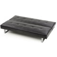 thumbnail image 4 of Glory Furniture Chroma Faux Leather Sleeper Sofa in Black, 4 of 5