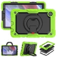 thumbnail image 4 of TECH CIRCLE Case for Samsung Galaxy Tab A7 Lite (8.7") Tablet (SM-T220)- [Built with Screen Protector] Heavy Duty Protection Rugged Case with Kickstand Portable Handle Drop Proof Cover, Green+Black, 4 of 8