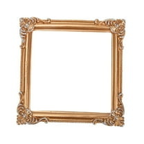 BinKFF 1 Pcs Vintage Gold Picture Frames 4 x 4 Inch Photo Frames Wall Mounting Photo Frame Resin for Tabletop and Wall Hanging Home Wedding Party Decor Gallery Pictures Display