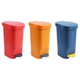 thumbnail image 3 of Suremiao Large Durable Kitchen Plastic Trash Can With Foot Pedal, Blue, 3 of 6