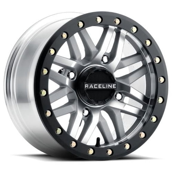 15x7 Raceline A91MA Ryno UTV Beadlock Black Machined As Cast Wheel 4x156 (10mm)