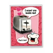 1 Jumbo Funny Valentine's Day Greeting Card (8.5 x 11 Inch) - Want You inside Me J2138VDG