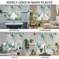 thumbnail image 3 of Blue Hydrangea Swag Valances for Windows 2 Pack, Kitchen Window Curtains 36 Inch Length, Rustic Wooden Butterfly Spring Floral Privacy Swag Curtains for Living Room/Bathroom with Rod Pocket 36"x36", 3 of 8