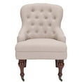 thumbnail image 2 of SAFAVIEH Falcon Tufted Arm Chair Taupe, 2 of 7