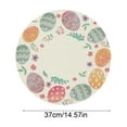 thumbnail image 3 of Lilixerw Easter Egg Round Placemat,Holiday Table Decor for Spring Dining,Polyester Washable Table Mats,Water Resistant & Easy Clean,Protects Table from Stains,14.57 Inch, 3 of 6