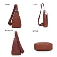 thumbnail image 5 of MKF Collection Millie Women Sling bag Vegan Leather Flower Embossed Sling Backpack by Mia K - Stone Beige, 5 of 8