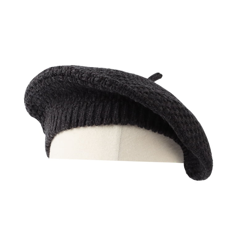 7858 Acrylic Crochet Beret Hat Warm Winter French Style Jdf1294 WITHMOONS Acrylic Crochet Beret Hat Warm Winter French Style  main image 2