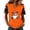 05# Orange, variant on Qwertyu Womens Halloween Shirts Plus Size Funny Ghost Print Short Sleeve V Neck Halloween T-Shirts Casual Loose Cute Halloween Tee Tops Orange M