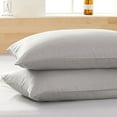 thumbnail image 4 of Gustave Pillowcases Set of 2 with Envelope Closure, Ultra Soft Pure Cotton Bed Pillow Covers "King, Gray", 4 of 8