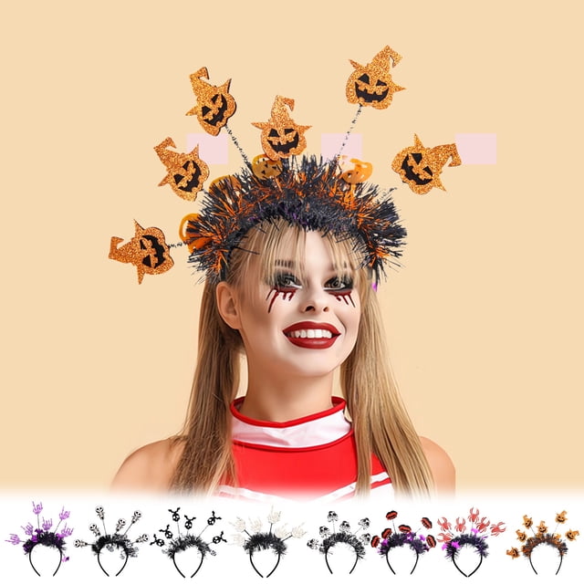 Xihbxyly Diadema para Fiesta de Halloween, Accesorio para Disfraz Festivo, Diseño Multicolor, Material Abs Cómodo, Ajuste Ajustable, Ideal para Eventos de Terror, Fiestas de Cosplay, Tamaño 28 X 27 C