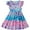 Colorful Scale, variant on Toddler and Little Girl Skater Dress Ruffle Sleeve Priness A-line Sundress - 1 Piece Dinosaur