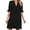 Black, variant on Womens Casual Dresses V Neck Ruffle Short Sleeve Loose Flowy Midi Beach Vacation Shift Dress XL