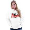 thumbnail image 4 of Verse Philippians 4:13 Be Strong Unisex Plus Fleece Graphic Hoodie Brisco Brands 2X, 4 of 5