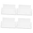 thumbnail image 5 of WHAMVOX 4 Pcs Acrylic Business Card Holders Transparent Office Desk Organizer Display Stands, 5 of 8