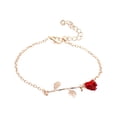 thumbnail image 1 of Red Rose Bracelet Simulation Flower Series Bracelet Valentine's Day Gift Creative Rose Flower Bracelet, 1 of 9