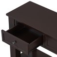 thumbnail image 3 of Euroco 55.4" Modern Console Table with 3 Drawers,2-Tier Sofa Table Behind Couch Entryway Table with Bottom Storage Shelf for Living Room,Foyer,Dark Coffee, 3 of 8
