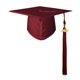 thumbnail image 1 of Gorro de graduación unisex mate con borla del año 2026, accesorio para adultos, ideal para la escuela secundaria, licenciatura y maestría., 1 of 8