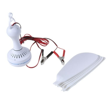 Ciwanning 12V Portable Ceiling Fan 20inch Hanging Ceiling Fan Camping Tent Fan 6 Leaves for Outdoor Gazebos Ceiling Fan
