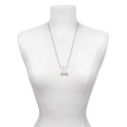 thumbnail image 3 of Delight Jewelry Silvertone Large Clear Crystal Dog Bone Silvertone Dream Big Pendant Necklace, 25", 3 of 4