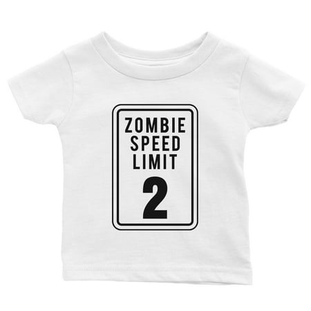 

Zombie Speed Limit Baby Gift Tee White