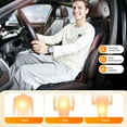 thumbnail image 3 of Coverado Heated Car Seat Cover, Faux Leather&Ultra-Soft Fuzzy Car Seat Heater with Intelligent controller, Universal Fit for Most Cars, Black&Red, 3 of 8
