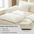 thumbnail image 6 of IPKIG Sectional Sofa Comfy Cloud Couch for Living Room with Pillows, Modern Chenille Sofa Sleeper Deep Couches with Ottoman (Cream White, 6-Seat), 6 of 10
