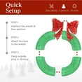 thumbnail image 5 of Best Choice Products 30in Pre-Lit Outdoor Christmas Wreath, LED Metal Holiday Decor w/ 100 Lights, Bow - Green/Red, 5 of 8