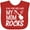 Red, variant on Inktastic For the Record, My Mom Rocks Boys or Girls Baby Bib