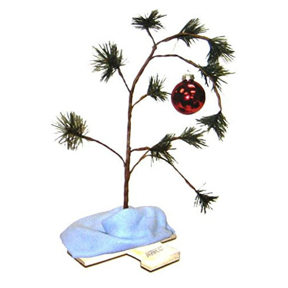 ProductWorks 18-Inch Peanuts Charlie Brown Christmas Tree with Linus Blanket