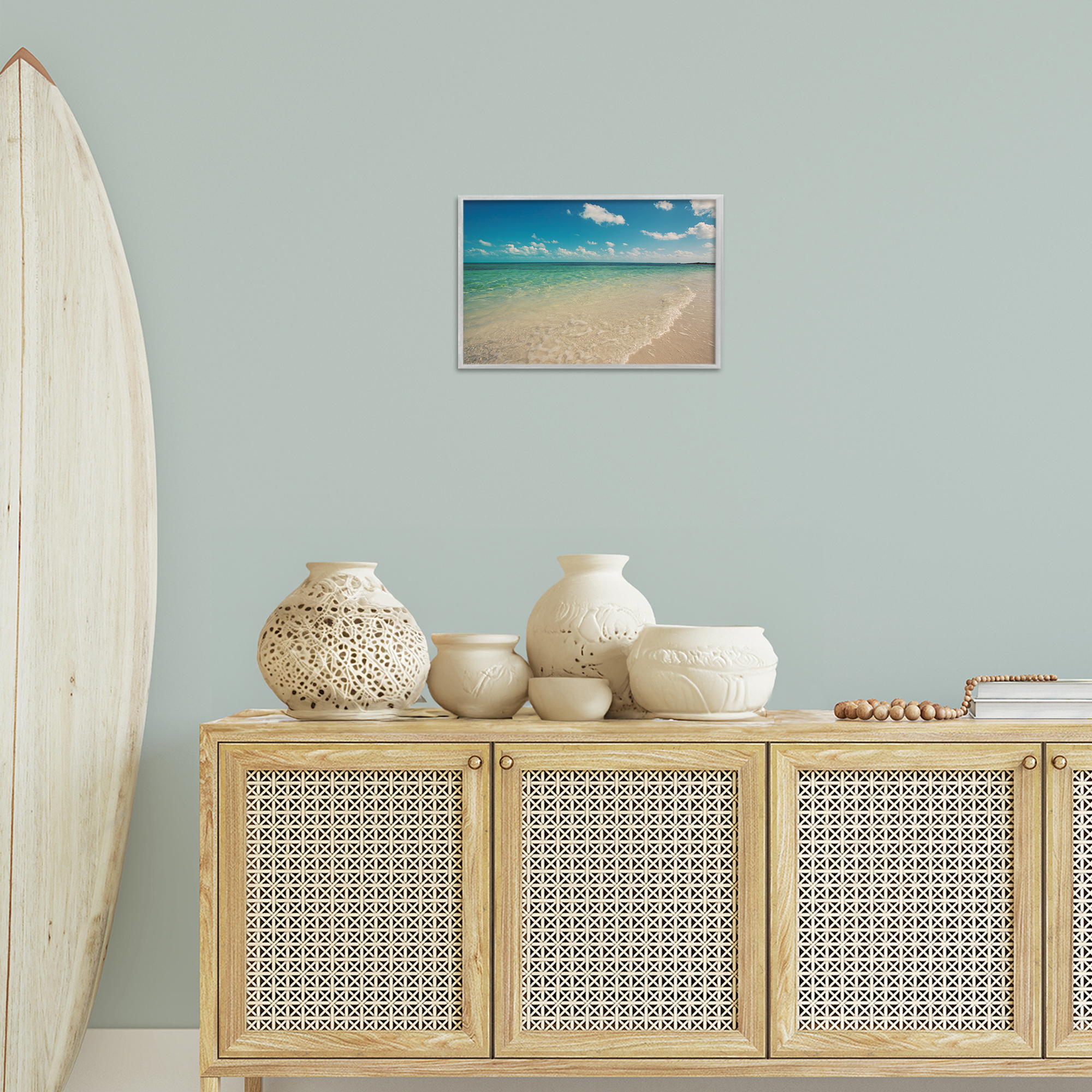 Stupell Industries Tranquil Coast Shore Coastal Photography Gray Framed Art Print Wall Art, 18 x 12