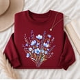 thumbnail image 4 of Jollimate Blue Watercolor Floral Sweatshirt, Wildflowers Sweatshirt, Ladies Gift Sweatshirt, Gift For Her, 4 of 6