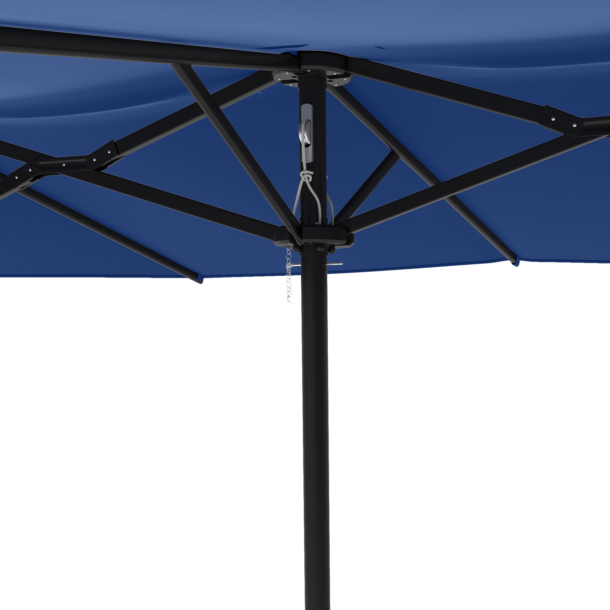 Uforic 15ft Double-Sided Patio Umbrella, Large Outdoor Portable Shade Market Table Umbrella,12 Sturdy Ribs & Tilt Adjustment ,Navy Blue