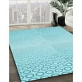 thumbnail image 2 of Ahgly Company Indoor Round Patterned Blue Diamond Blue Area Rugs, 6' Round, 2 of 6