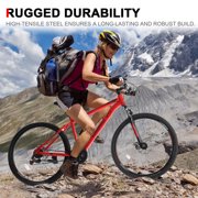 UBesGoo 27.5in Mountain Bike 21 Speed for Adult with Disc Brakes & Suspension, Red, Black